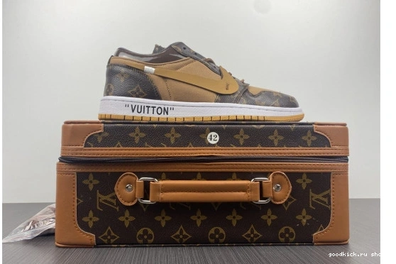 WHITE-LouiV (WITH JORDAN -LouiV CASE) Top O-W AIR 1 Low 0523